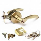 Дверная ручка-защелка Zambrotto мод. Z104-00-SB (матовое золото) ключ/фиксатор