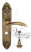 Дверная ручка Venezia на планке PL90 мод. Versale (мат. бронза) сантехническая, поворо