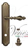 Дверная ручка Venezia на планке PL98 мод. Gifestion (мат. бронза) сантехническая, пово