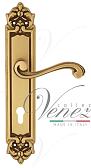 Дверная ручка Venezia на планке PL96 мод. Vivaldi (франц. золото) под цилиндр